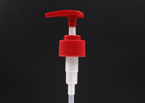 O vermelho engarrafa 25/410 de bomba cosmética do distribuidor