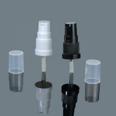 18mm 18/410 de bomba plástica do pulverizador da loção do preto do preço de fábrica com tampão claro