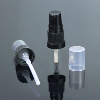18mm 18/410 de bomba plástica do pulverizador da loção do preto do preço de fábrica com tampão claro