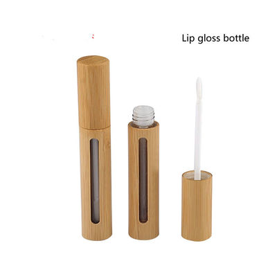 tubo cosmético de bambu do rímel da composição da garrafa do rímel 7ml com escova da pestana