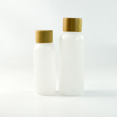 recipientes 18/410 de 30ml de empacotamento cosméticos com o tampão de bambu do conta-gotas do soro