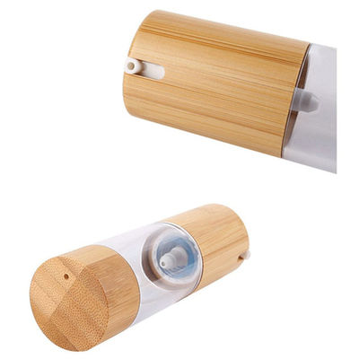 Pulverizador de bambu cosmético da bomba da garrafa mal ventilada de bambu nova vazia da bomba da loção do projeto