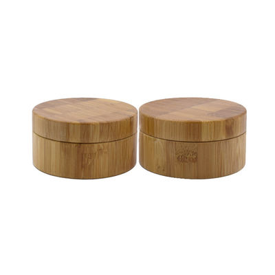 frascos fracos de empacotamento cosméticos de bambu do pó dos frascos 250g com os recipientes do sopro da peneira