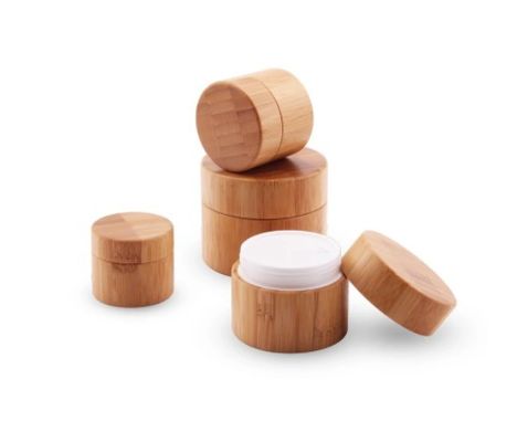 Frasco de creme de bambu vazio recarregável novo de Style50g com o frasco interno plástico de Comsetics