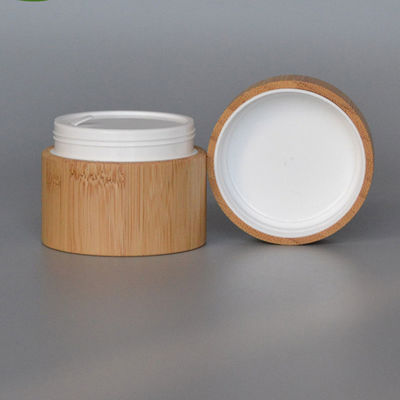 Frasco de creme de bambu vazio recarregável novo de Style50g com o frasco interno plástico de Comsetics