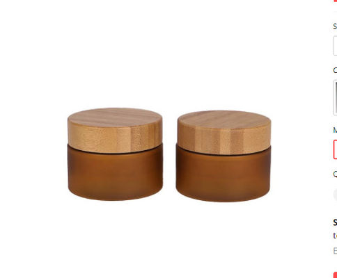 200g geou o frasco cosmético do creme claro do ANIMAL DE ESTIMAÇÃO com a boca larga da tampa de madeira de bambu