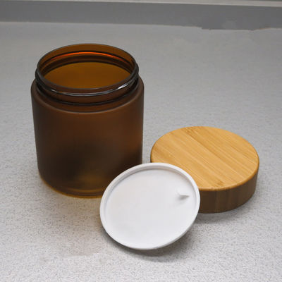 200g geou o frasco cosmético do creme claro do ANIMAL DE ESTIMAÇÃO com a boca larga da tampa de madeira de bambu