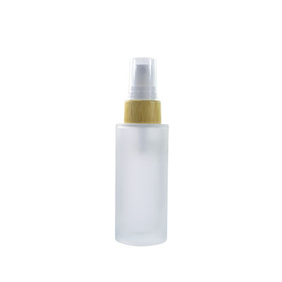 50ml geou a garrafa de vidro com o diâmetro cosmético 37mm* H95mmn do recipiente do tampão de bambu