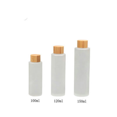 150ml geou a garrafa de vidro com a pele cosmética de bambu do cuidado da bomba do recipiente da loção