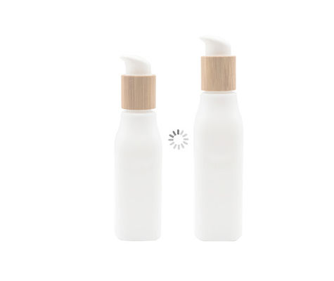 Recipiente cosmético liso da loção da garrafa de vidro de OPL e frasco de creme com tampa de madeira