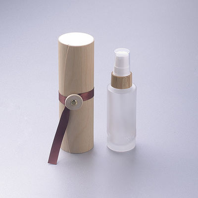 50ml geou a garrafa de vidro com o diâmetro cosmético 37mm* H95mmn do recipiente do tampão de bambu