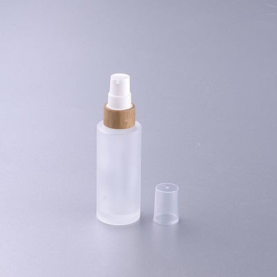 50ml geou a garrafa de vidro com o diâmetro cosmético 37mm* H95mmn do recipiente do tampão de bambu