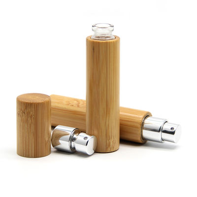 Vidro vazio de madeira do tampão de garrafa do perfume da tampa da faia da venda da fábrica com bomba do pulverizador
