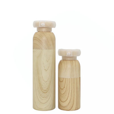 Da garrafa cosmética plástica da bomba do produto novo garrafa mal ventilada de bambu 15ml 30ml 40ml 50ml