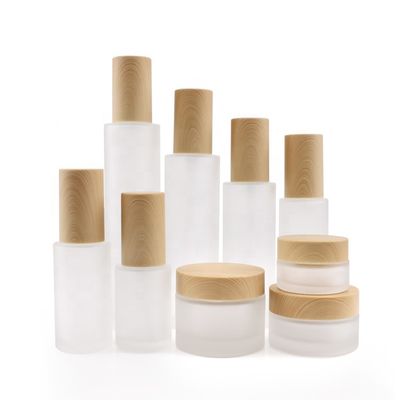 Garrafa de bambu de vidro do pulverizador para a pele adstringente cosmética do cuidado pessoal