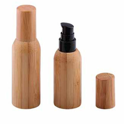 50ml geou a garrafa de vidro com o diâmetro cosmético 37mm* H95mmn do recipiente do tampão de bambu