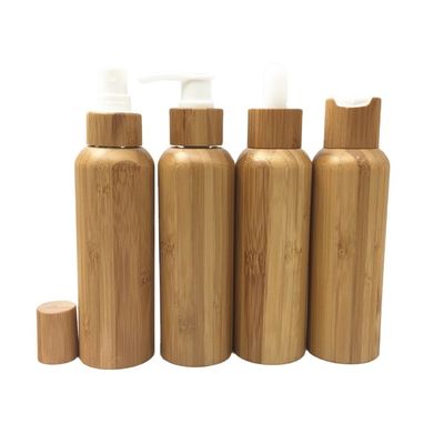 50ml geou a garrafa de vidro com o diâmetro cosmético 37mm* H95mmn do recipiente do tampão de bambu