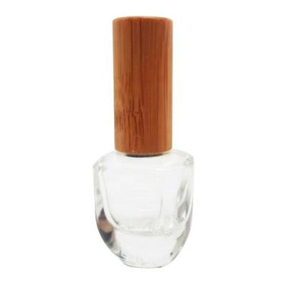 garrafa de vidro por atacado de 5ml 15ml 20ml com a garrafa de bambu do verniz para as unhas da tampa