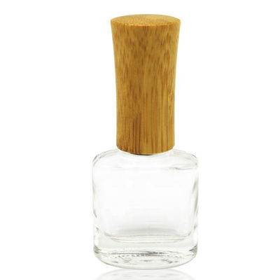 garrafa de vidro por atacado de 5ml 15ml 20ml com a garrafa de bambu do verniz para as unhas da tampa