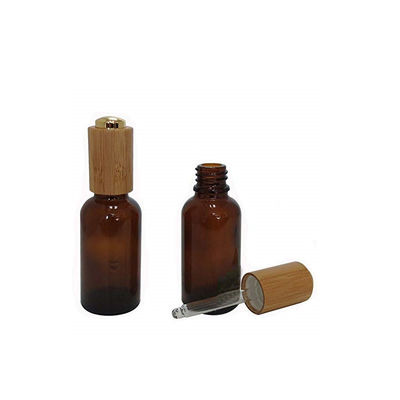Garrafa de óleo essencial de vidro com a caixa de bambu do conta-gotas resistente de bambu da criança