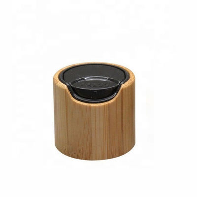 As tampas superiores dos tampões do disco de bambu superior de bambu de Consmetic do disco cobrem para garrafas cosméticas