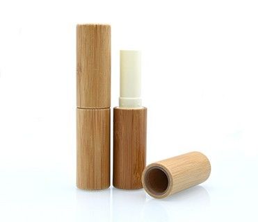 o recipiente de empacotamento cosmético de bambu natural do bálsamo de bordo do tubo do batom 5g compõe