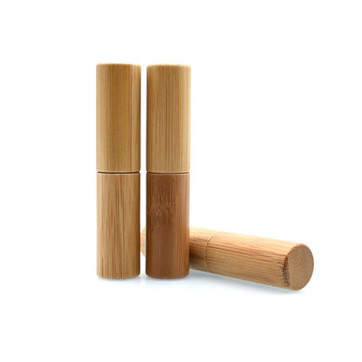 o recipiente de empacotamento cosmético de bambu natural do bálsamo de bordo do tubo do batom 5g compõe