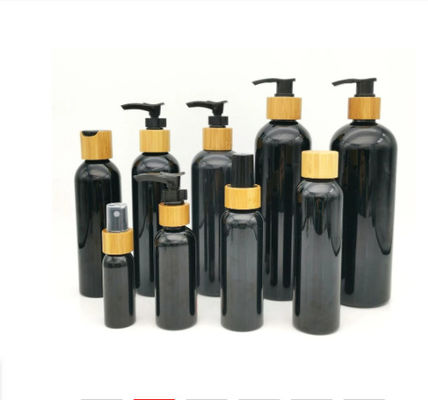 Da bomba plástica da loção da garrafa do champô do ANIMAL DE ESTIMAÇÃO de Skincare bomba de bambu preta branca da loção