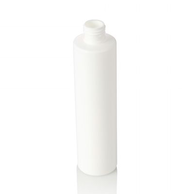 garrafa vazia do uso cosmético plástico branco do creme da loção do animal de estimação 300ml com tampão de bambu