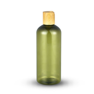 Garrafa verde ambarina de venda quente do champô da loção do ANIMAL DE ESTIMAÇÃO 300ml com tampão de bambu