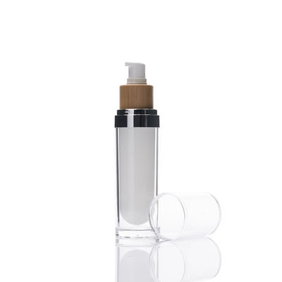 creme eco-amigável cosmético Cotainer da loção das garrafas mal ventiladas de bambu da bomba 100ml