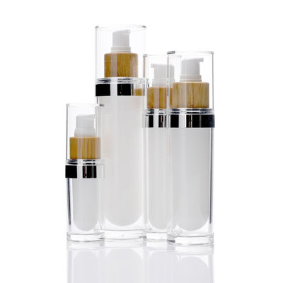 creme eco-amigável cosmético Cotainer da loção das garrafas mal ventiladas de bambu da bomba 100ml