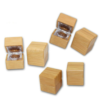 a composição de bambu do caso 5g cosmético pressionou a sombra para os olhos do pó com espelho Squre