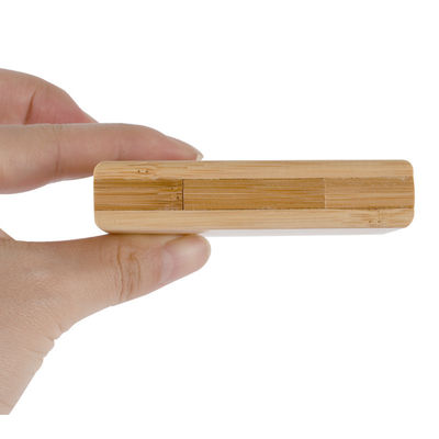 a composição 10g de bambu de empacotamento cosmética vazia pressionou a sombra para os olhos do pó com espelho