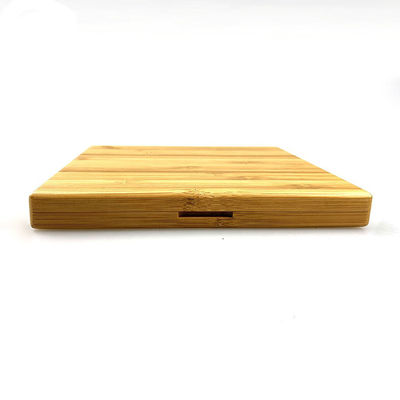 Paleta de bambu de empacotamento cosmética vazia da composição da sombra para os olhos do pó pressionado