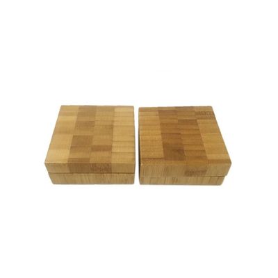 O cosmético vazio range os recipientes de alumínio com pó de bambu da tampa/sombra para os olhos