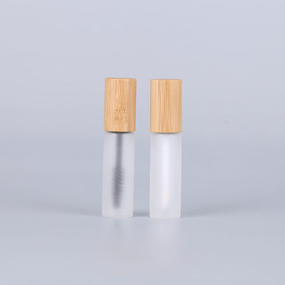tubo cosmético de bambu do rímel da composição da garrafa do rímel 7ml com escova da pestana