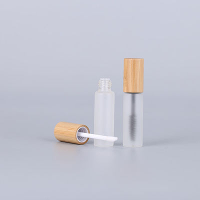 tubo cosmético de bambu do rímel da composição da garrafa do rímel 7ml com escova da pestana