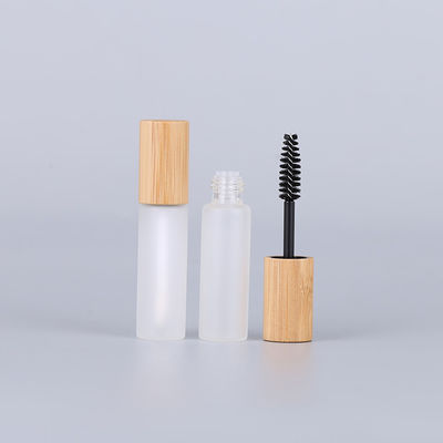 tubo cosmético de bambu do rímel da composição da garrafa do rímel 7ml com escova da pestana