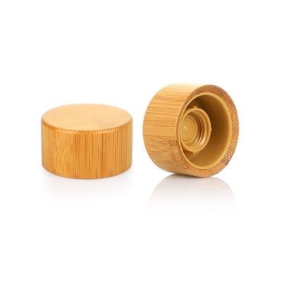 Tampão de bambu cosmético feito sob encomenda de venda quente da tampa de bambu do tampão de parafuso ISO2000 para o tubo