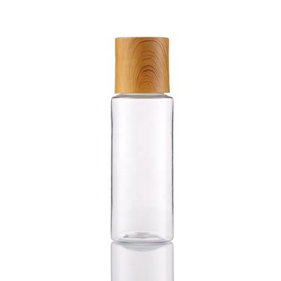 O cosmético de bambu alto de Qulity do animal de estimação 60ML plástico claro engarrafa garrafas vazias da loção