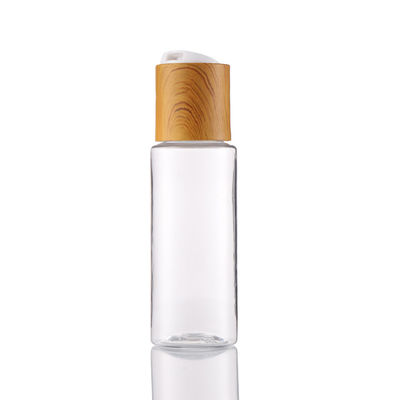 O cosmético de bambu alto de Qulity do animal de estimação 60ML plástico claro engarrafa garrafas vazias da loção
