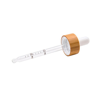 garrafas de óleo essencial de bambu de madeira amigáveis do eco do tampão do conta-gotas da garrafa de vidro de 18mm