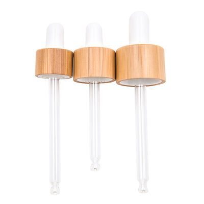 garrafas de óleo essencial de bambu de madeira amigáveis do eco do tampão do conta-gotas da garrafa de vidro de 18mm