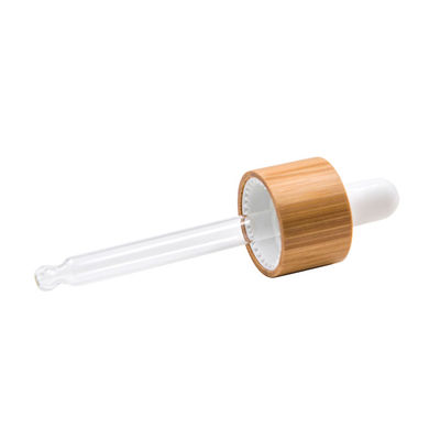 garrafas de óleo essencial de bambu de madeira amigáveis do eco do tampão do conta-gotas da garrafa de vidro de 18mm