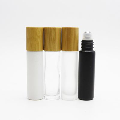 o rolo cosmético de bambu de 5ml 10ml nas garrafas de óleo essencial de vidro perfuma personalizado