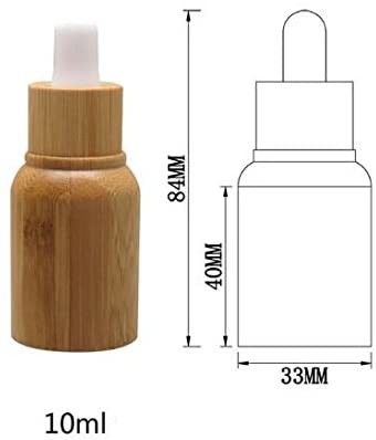 Garrafa de óleo essencial de vidro com cuidados com a pele luxuosos do conta-gotas resistente de bambu da criança