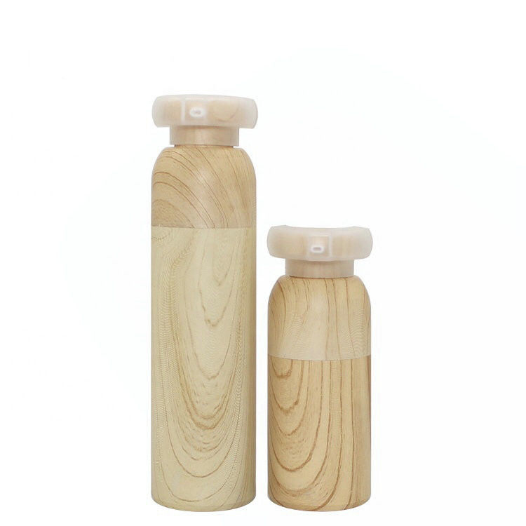 Da garrafa cosmética plástica da bomba do produto novo garrafa mal ventilada de bambu 15ml 30ml 40ml 50ml